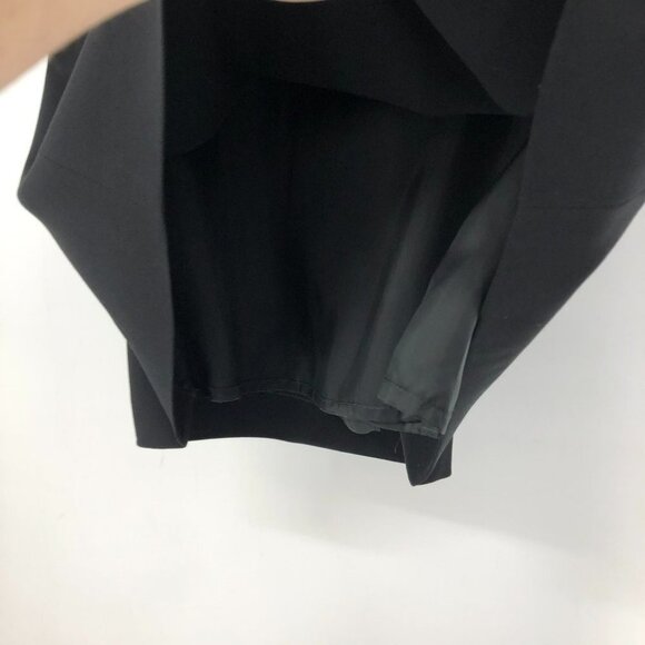 Max Mara Black Wool Knee Length Skirt back slit  size 12 - Picture 9 of 15